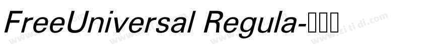 FreeUniversal Regula字体转换